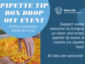Pipette Tip Box Drop Off Event Flyer