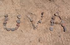 rocks in the shape of UVA