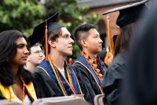 Students during the ceremony