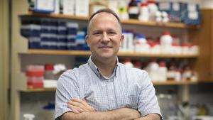 Jason Papin in the lab.