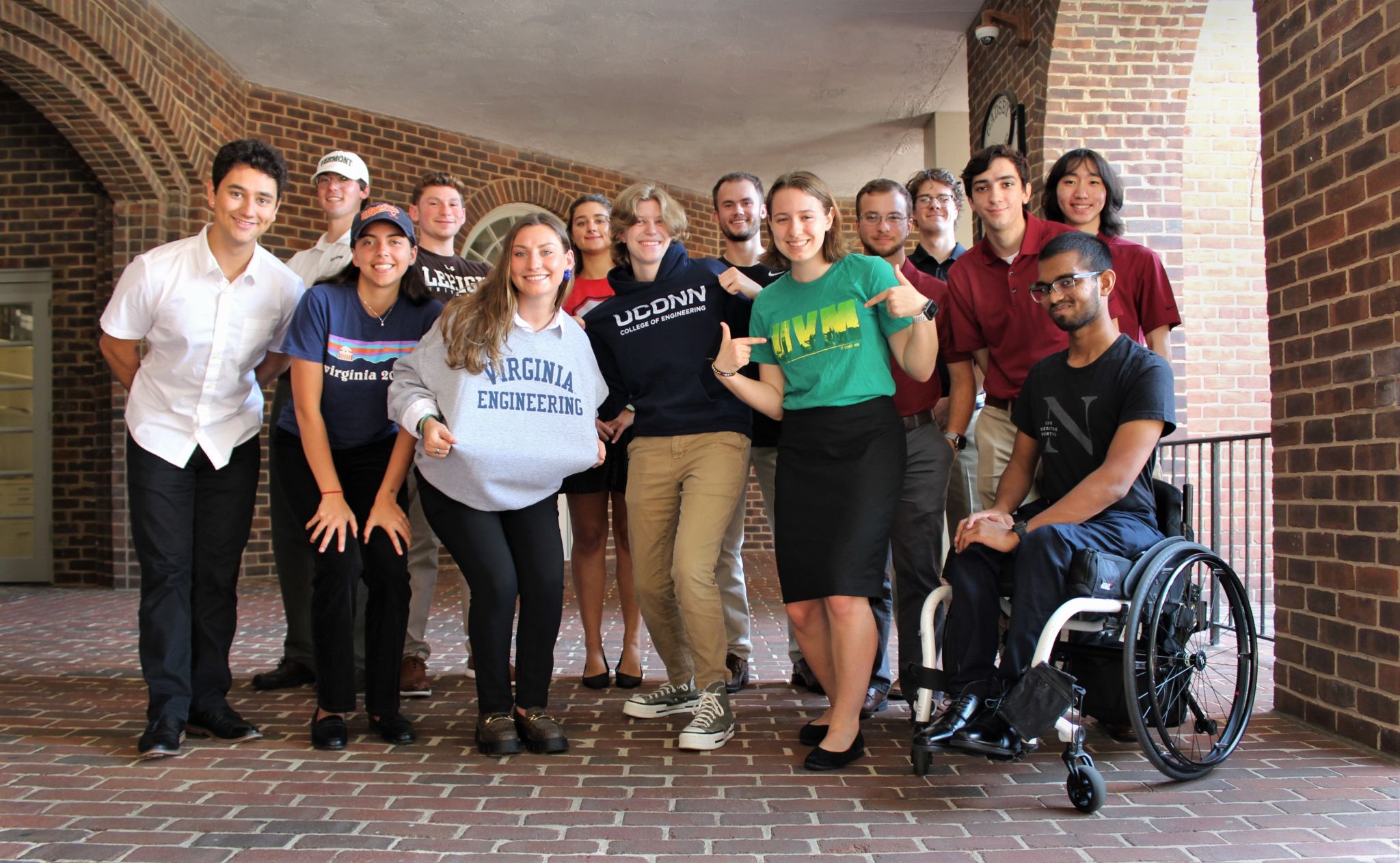 Ojha, front row, second from left, with her intern group