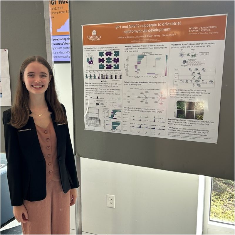 Payton Gergen standing next to her first place poster