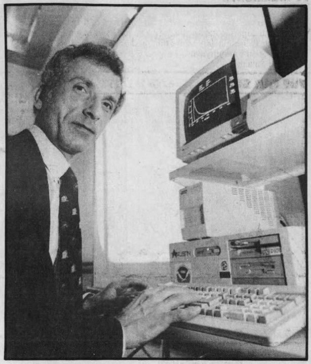 Roman Krzysztofowicz as photographed in the early 1990s for an AP story on his flood prediction modeling