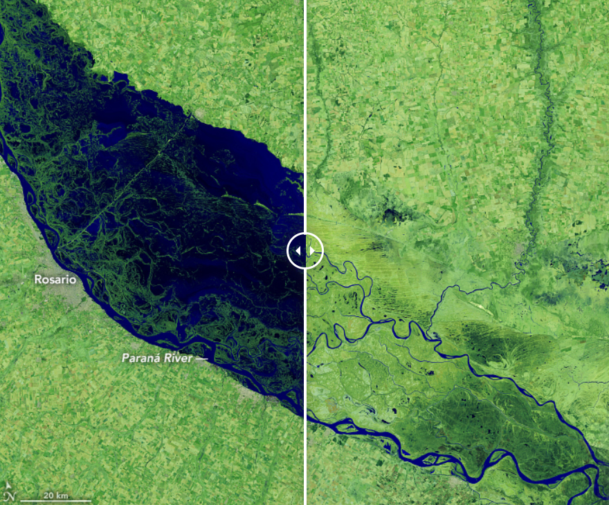 The Parana River from satellite