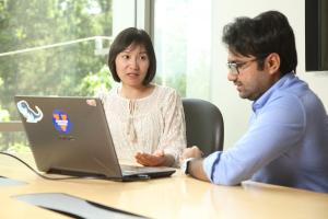 Miaomiao Zhang (left) and Tonmoy Hossain (right)