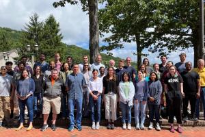 Group photo of Chemical Engineering 2023 research retreat attendees