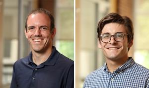 Side-by-side portraits of Geoff Geise (left) and Sean Bannon