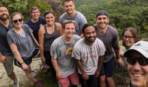 Group selfie of hikers