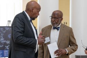 Dr. Cato T. Laurencin converses with Wesley L. Harris, Ph.D. 
