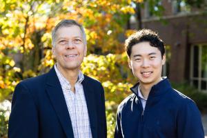 Professor Eric Loth with doctoral student Michael Jeong