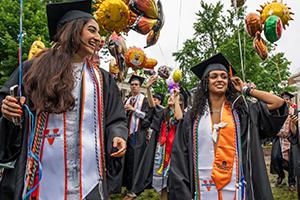 Happy BME graduates at 2024 Diploma Ceremony with Balloons