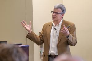 John A. Rogers of Northwestern University delivers the inaugural Jefferson Engineering Lecture. 