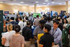 students at career fair