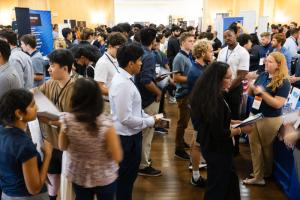 Students at career fair