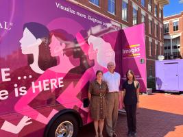 Kelsey Kubelick, Ph.D. with the Imagio® crew at the UVA MR5/MR6 Courtyard