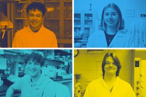 two-over-two color-screened portraits of featured dean's fellows