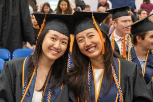 Students seated at the diploma ceremony