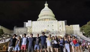 UVA students, summer DC policy interns in front of US capitol
