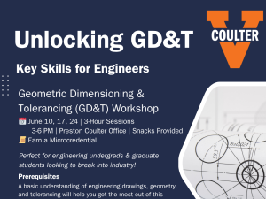 Flyer for the Unlocking GD&T Workshop