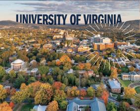 aerial view of the lawn and medical center showing BME Building
