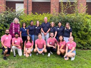 Graduate engineering student council with Dean West, faculty and staff