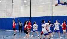 Yujia Mu playing basketball