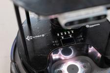 a black TurtleBot up close 