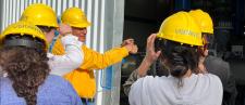 students at energy plant studying abroad