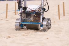 A robot on sand