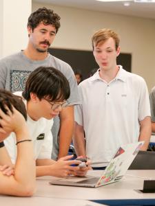 Students test a video game