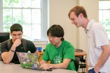 Students test a video game