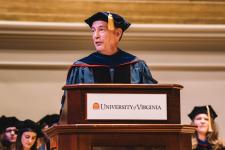 Prof. Will Guilford speaks during the ceremony