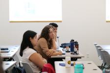 students watch a final presentation