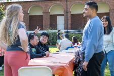 Students at the department picnic