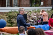 Prof. Keith Williams speaks to the department