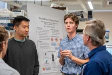 Students discuss their project