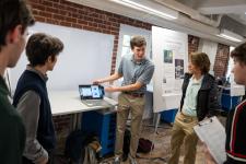 Students discuss their project