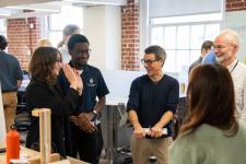 students discuss their capstone project