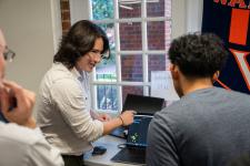 students discuss their capstone project