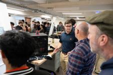a student explains a capstone project