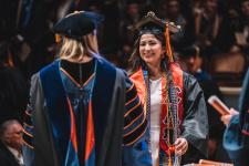 A student receives their diploma