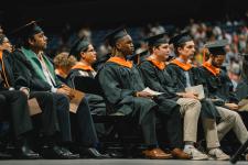 students seated at the ceremony