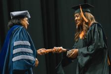 A student receives their diploma