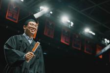 A student receives their diploma