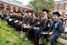 Students seated at the diploma ceremony