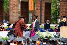 Student receives their diploma