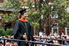 A student after receiving his diploma