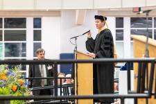Prof. Greg Gerling speaks during the ceremony