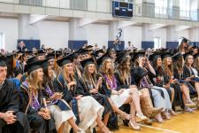 Students seated at the diploma ceremony
