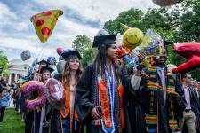 Students walk the Lawn